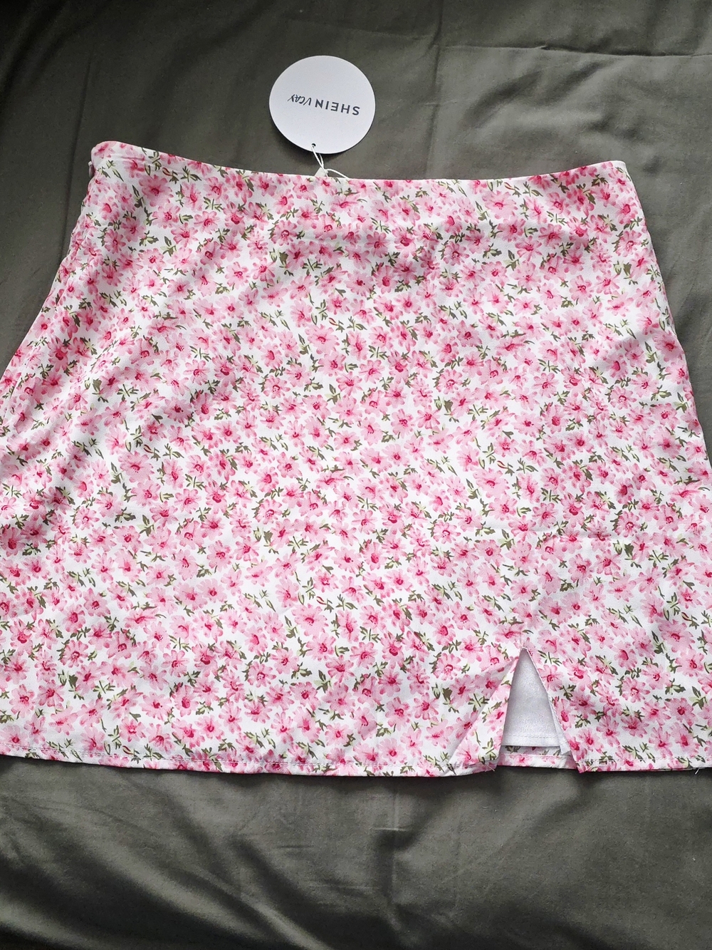 Shein Floral Pink Mini Skirt
